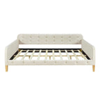 Upholstered Daybed w4 Support Legs, Button Tufting Loveseat Sofa Bed