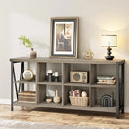 8 Cube Storage Organizer Bookcases, 3 Tier Metal Horizontal Bookcase