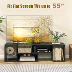 Costway 2 PCS Adjustable TV Stands with Storage Cubes for TVs up to 55 - See Details