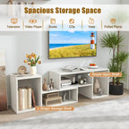 Costway 2 PCS Adjustable TV Stands with Storage Cubes for TVs up to 55 - See Details