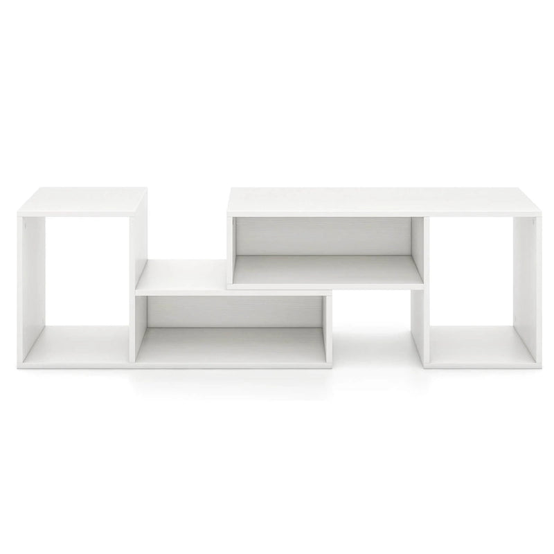 Costway 2 PCS Adjustable TV Stands with Storage Cubes for TVs up to 55 - See Details
