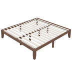 Costway King Size 14 Wooden Bed Frame Mattress Platform Wood Slats
