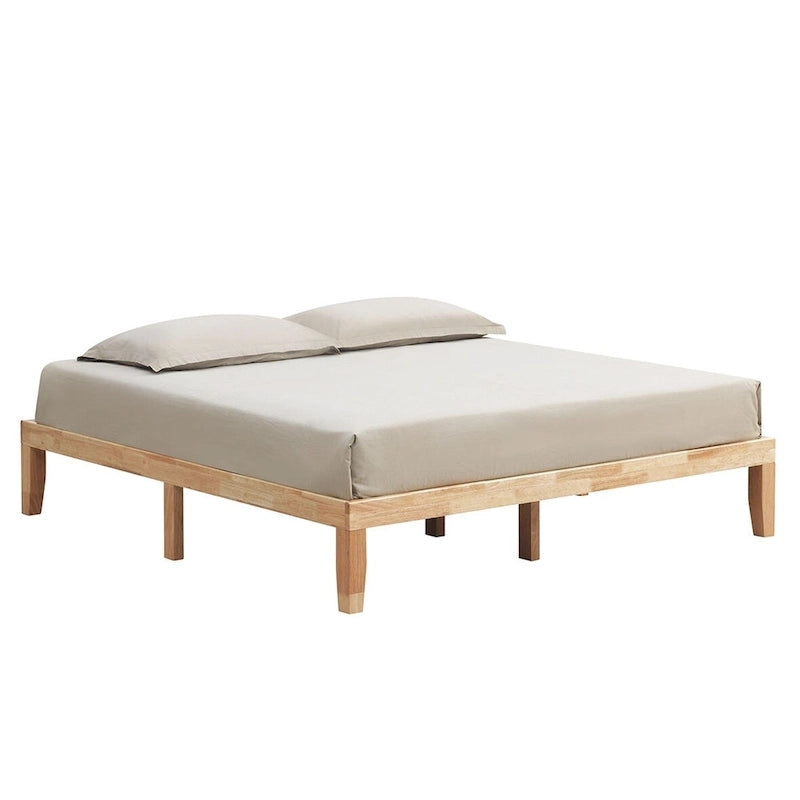 Costway King Size 14 Wooden Bed Frame Mattress Platform Wood Slats