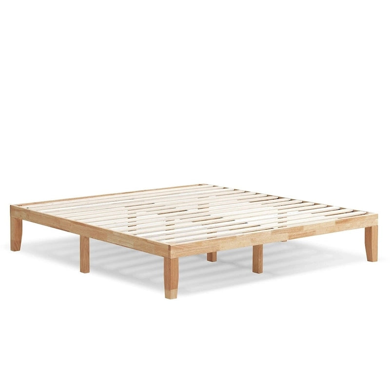 Costway King Size 14 Wooden Bed Frame Mattress Platform Wood Slats