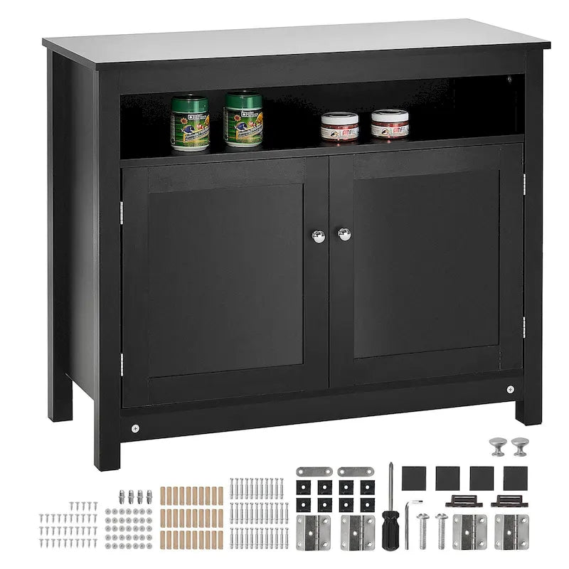 Aquarium Stand Reptile Tank Stand with Storage, Cabinet and Hardware Kit
