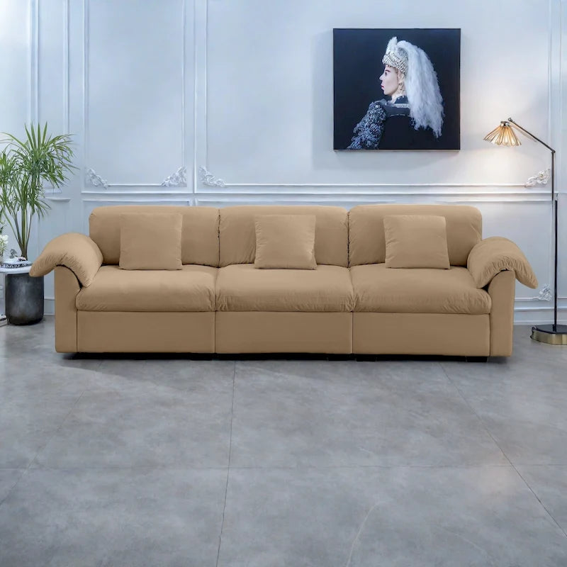 119 Velvet 4-Seater Sofa with Storage - Flexible Design And Luxurious Comfort