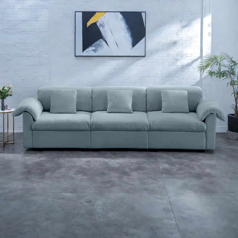 119 Velvet 4-Seater Sofa with Storage - Flexible Design And Luxurious Comfort