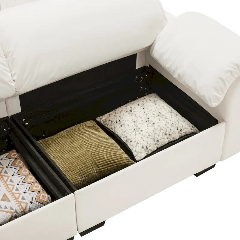 119 Velvet 4-Seater Sofa with Storage - Flexible Design And Luxurious Comfort