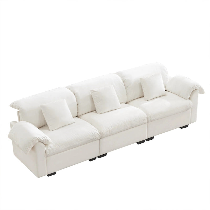 119 Velvet 4-Seater Sofa with Storage - Flexible Design And Luxurious Comfort