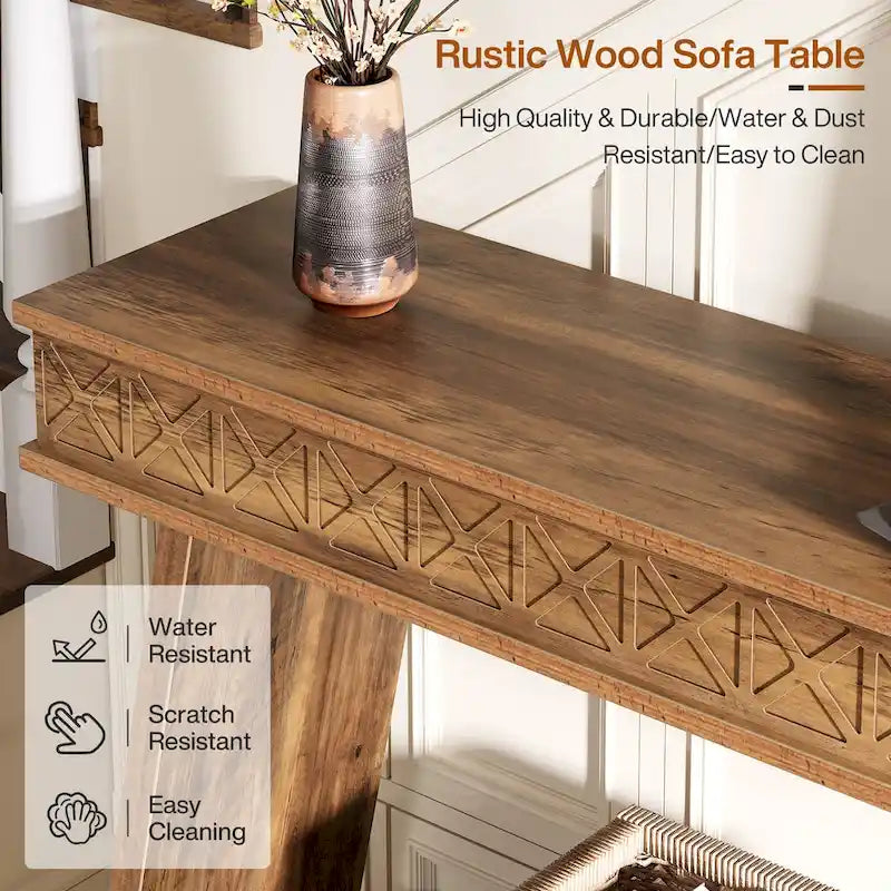 70.87-Inch Extra Long Entryway Table, 2-Tier Narrow Console Table with Storage - 70.87D x 11.81W x 31.5H