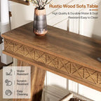 70.87-Inch Extra Long Entryway Table, 2-Tier Narrow Console Table with Storage - 70.87D x 11.81W x 31.5H