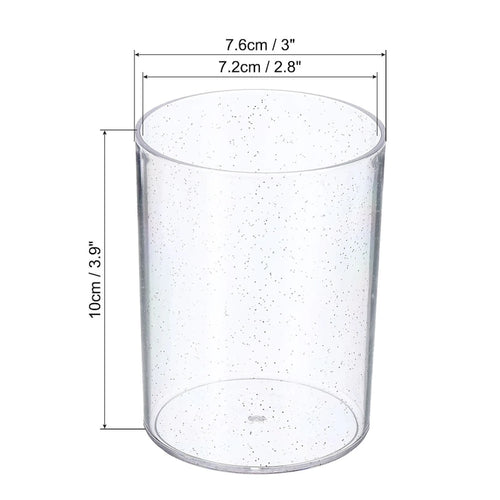 Acrylic Pencil Holder, Makeup Brush Holder Round Desktop Organizer