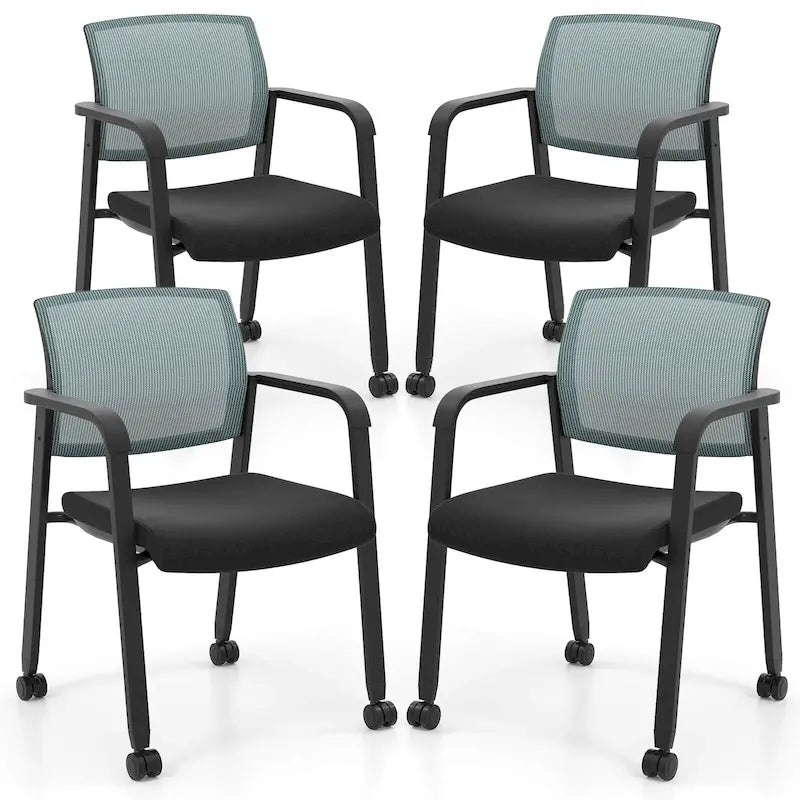 Conference Chairs Set of 2/4 Stackable Office Guest Mesh Chair