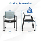 Conference Chairs Set of 2/4 Stackable Office Guest Mesh Chair