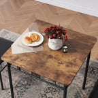 VECELO 3/5-piece Dining Table and Dining Chair Set, Dining Sets Antique Brown