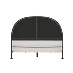Choteau Black Finish Metal Gray Fabric Queen Bed by iNSPIRE Q Modern