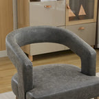 25.79 Wide Modern Barrel Open Back Upholstered Accent Chair