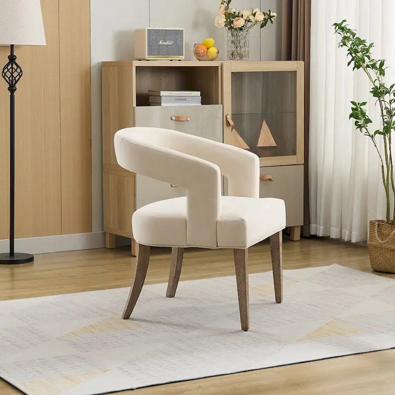 25.79 Wide Modern Barrel Open Back Upholstered Accent Chair