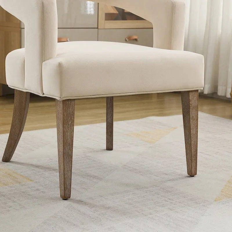 25.79 Wide Modern Barrel Open Back Upholstered Accent Chair