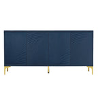 4-Door Sideboard with Unique Texture & Adjustable Shelves