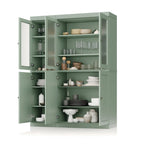 Palace Imports 100% Solid Wood 48.5 Pantry China Cabinet with Frosted Glass, Solid Wood Doors and 2-Drawers