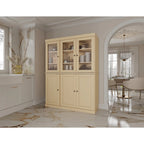Palace Imports 100% Solid Wood 48.5 Pantry China Cabinet with Frosted Glass, Solid Wood Doors and 2-Drawers