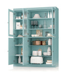 Palace Imports 100% Solid Wood 48.5 Pantry China Cabinet with Frosted Glass, Solid Wood Doors and 2-Drawers