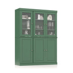 Palace Imports 100% Solid Wood 48.5 Pantry China Cabinet with Frosted Glass, Solid Wood Doors and 2-Drawers