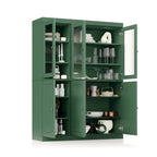 Palace Imports 100% Solid Wood 48.5 Pantry China Cabinet with Frosted Glass, Solid Wood Doors and 2-Drawers
