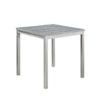 5 Pcs Counter Height Dining Table Set, Wooden Diningroom Furniture Set with Square Table and 4 Upholstered Chairs