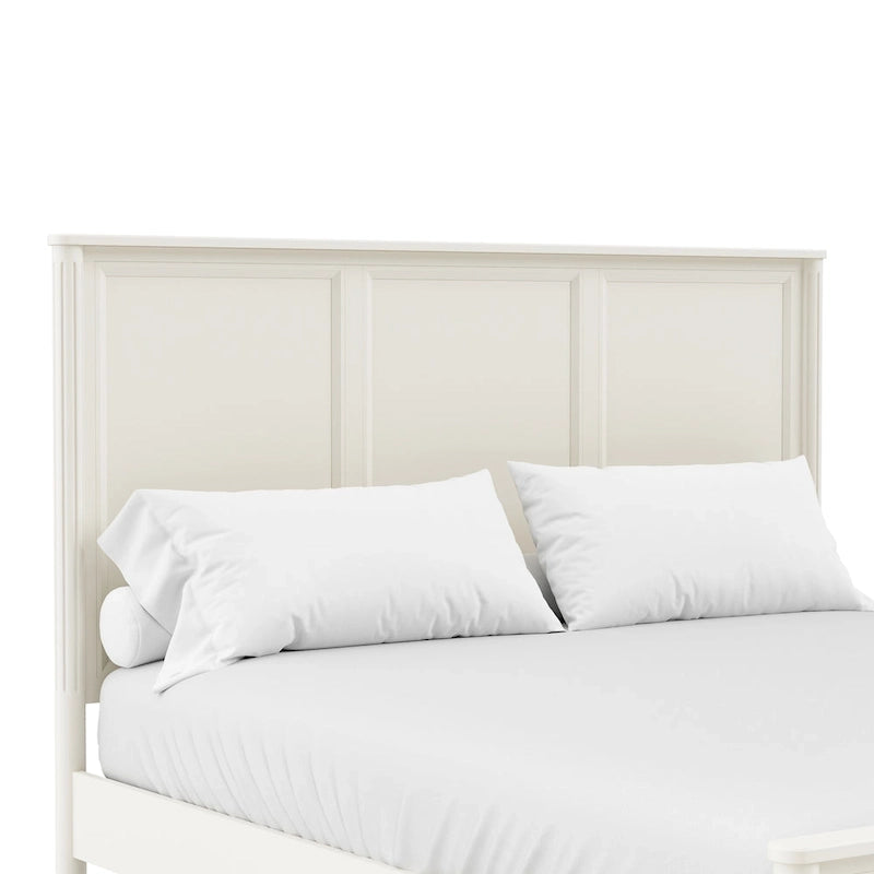 Arlena Classic Modern Solid Wood Panel Bed