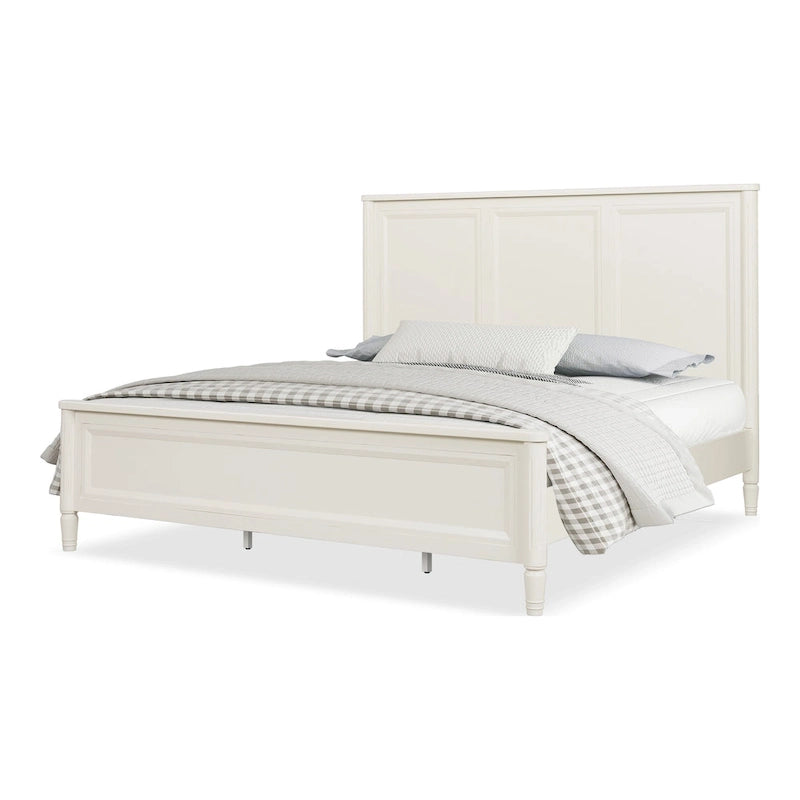 Arlena Classic Modern Solid Wood Panel Bed
