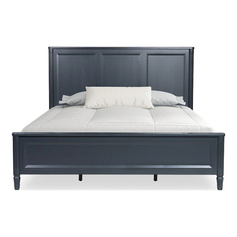 Arlena Classic Modern Solid Wood Panel Bed