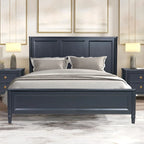 Arlena Classic Modern Solid Wood Panel Bed