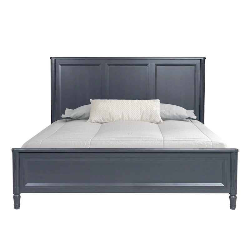 Arlena Classic Modern Solid Wood Panel Bed