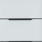 Wood Modern 5 Drawer Dresser Chest with Metal Glides and Handles