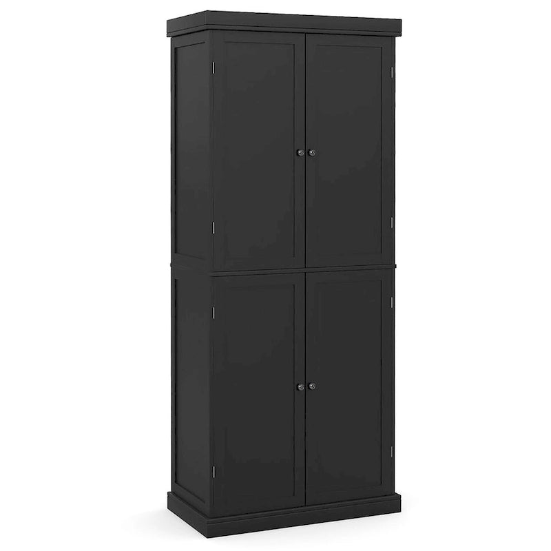 Gymax 72.5 Kitchen Pantry w/4 Door 6-Tier Shelves Freestanding