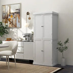Gymax 72.5 Kitchen Pantry w/4 Door 6-Tier Shelves Freestanding