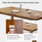 62.99 Inch Mid Century Modern Solid Wood Dining Table for 4-6 People