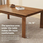 62.99 Inch Mid Century Modern Solid Wood Dining Table for 4-6 People