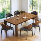 62.99 Inch Mid Century Modern Solid Wood Dining Table for 4-6 People