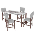 Mid Century Modern Bar Stools Set of 4,Counter Stools with Back,Linen Upholstered Barstools with Solid Wood Legs Bar Chairs