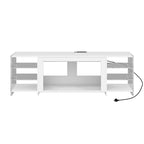 VECELO 70 Rustic TV Stand without/with Fireplace Heater(2 Options),Media Entertainment Center Table with Storage Shelves