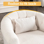 Velvet Swivel Chair with Ottoman, 360 Rotation & 300lb Capacity