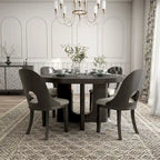 Piez Modern 5-Piece Solid Wood Round Dining Set