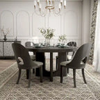 Piez Modern 5-Piece Solid Wood Round Dining Set