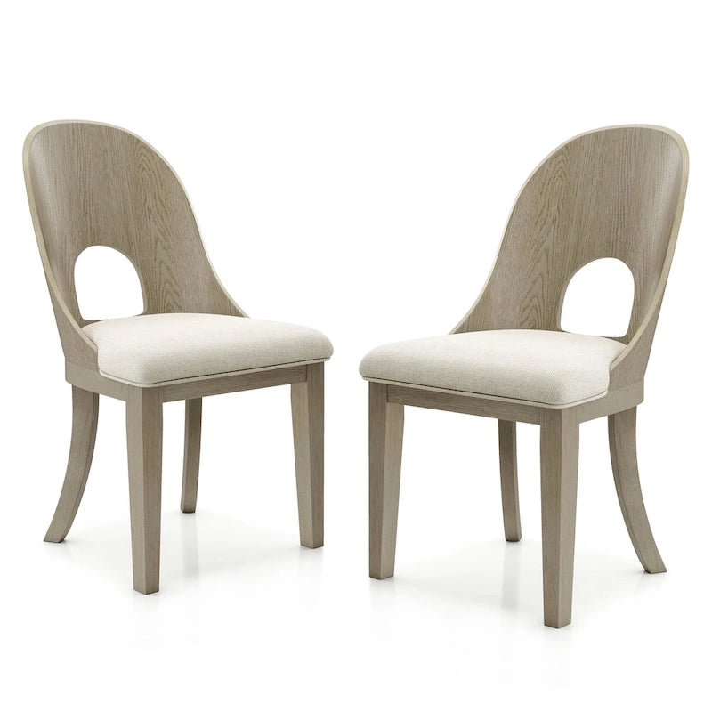 Piez Modern 5-Piece Solid Wood Round Dining Set
