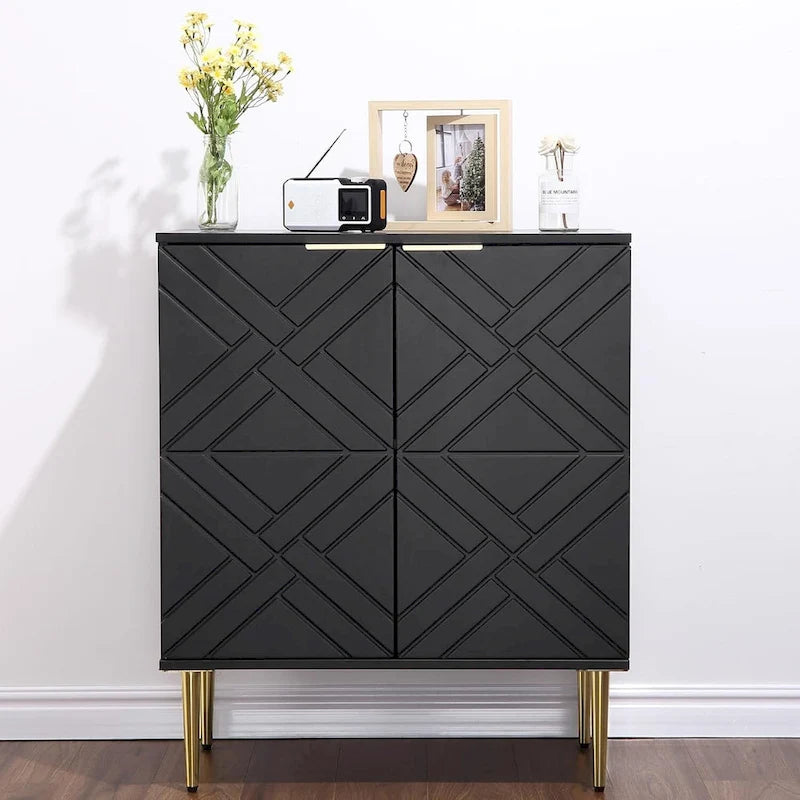 Sideboard Storage Modern Accent Cabinet with 2 Doors, Sideboard Buffet Cabinet for Kitchen