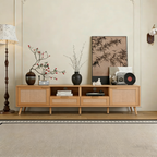 Rattan TV Stand for TVs up to 85
