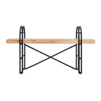 Wood and Metal Bench